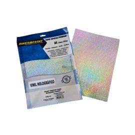 Papel A4 Adesivo Filme Vinil Hologr�fico Confete 135G c/10 Masterprint