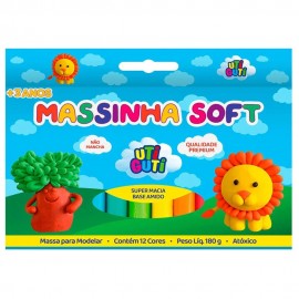 Massa de Modelar Soft Uti Guti 12 cores 180g