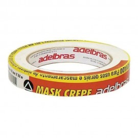 Fita Crepe 18mm x 50m Adelbras Branca