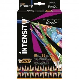 Lapis de Cor sextavado intensity bicolor 18lap/36cor