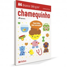 Papel Sulfite A4 180g Chamequinho com 50 fls