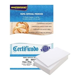 Papel Couch� Branco Semi Brilho 200g c/50 fls