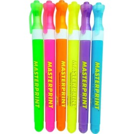 C�pia de Caneta Marca Texto Slim Neon c/6 cores Masterprint