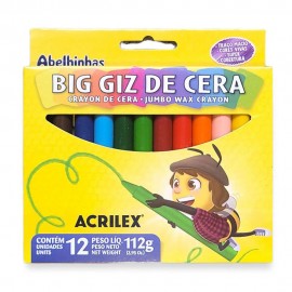 Giz De Cera Big Acrilex - 12 Cores
