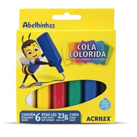 Cola Corida Acrilex c/ 6 cores