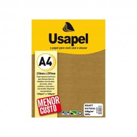 Papel A4 Kraft 120g c/50 fls Usapel