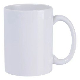 Caneca de Ceramica Branca p/ Sublima��o Redonda 325ml