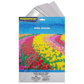 Papel Filme Vinil Adesivo Laser Transparente 135g c/10un - Masterprint