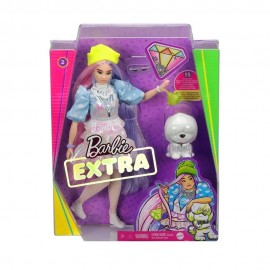 Boneca Barbie Extra Cabelo Duas Cores Com Pets - Mattel