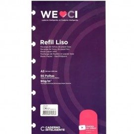 Refil de Folhas A5 Caderno Inteligente - Liso 90g 50Fls