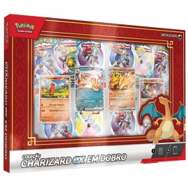 Box Pokmon Charizard Ex em Dobro c/64 cartas