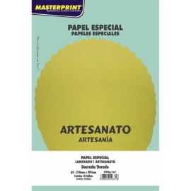 Papel Lamicote Dourado A4 250g c/10fls Masterprint